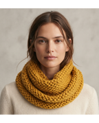Cuello Mujer Lana Fruncido