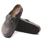 Birkenstock Boston Soft Gris Hierro - suela