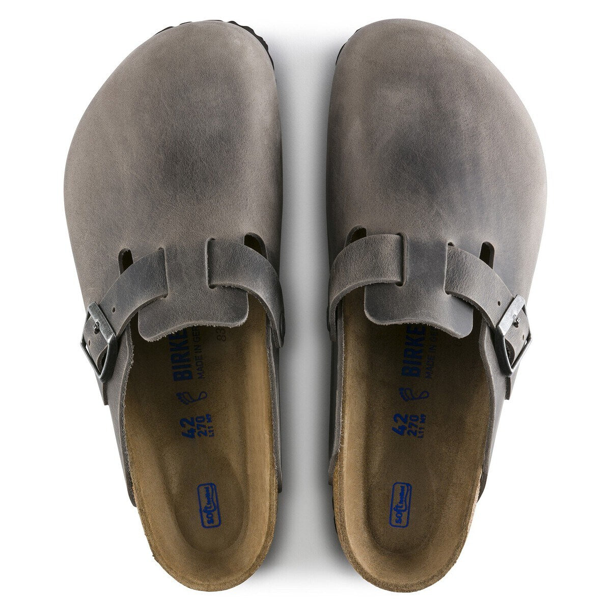 Birkenstock Boston Soft Gris Hierro - vista superior