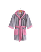 Albornoz Infantil Unicornio Rosa/gris