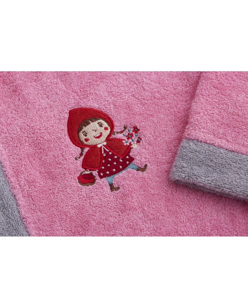 Albornoz Infantil Caperucita Rosa/gris (imagen 2)