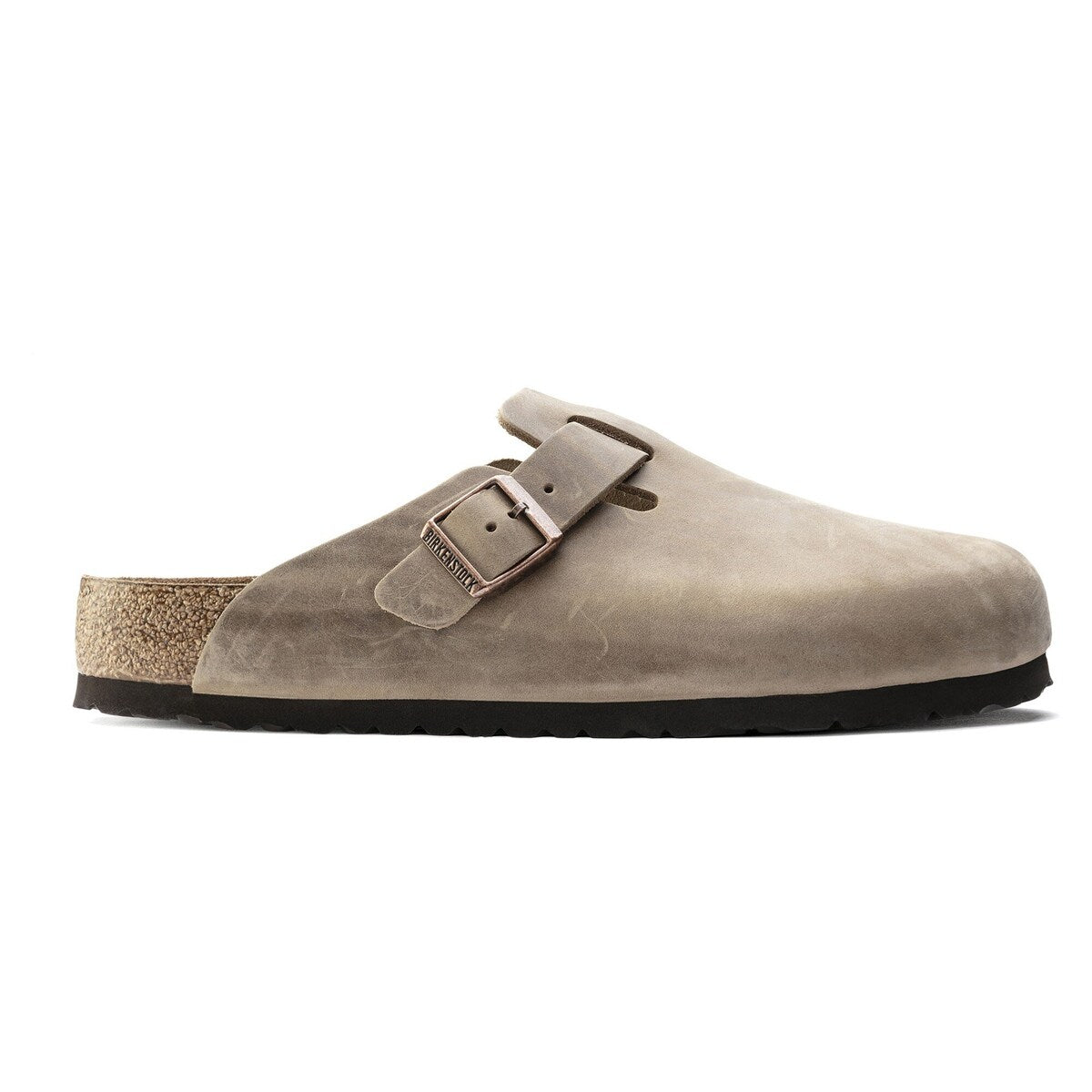 Birkenstock Boston Soft Marrón Tabaco - vista lateral