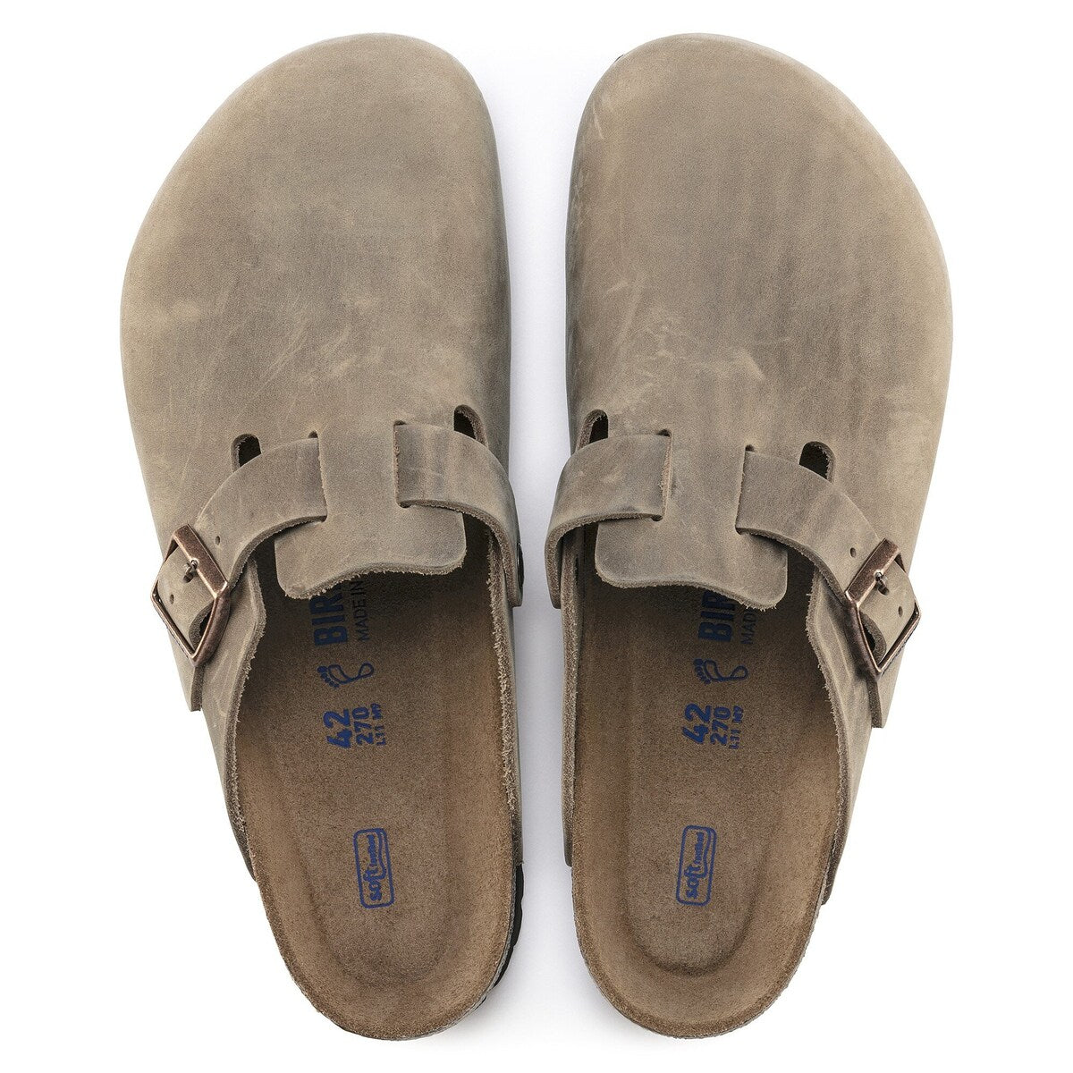 Birkenstock Boston Soft Marrón Tabaco - vista superior