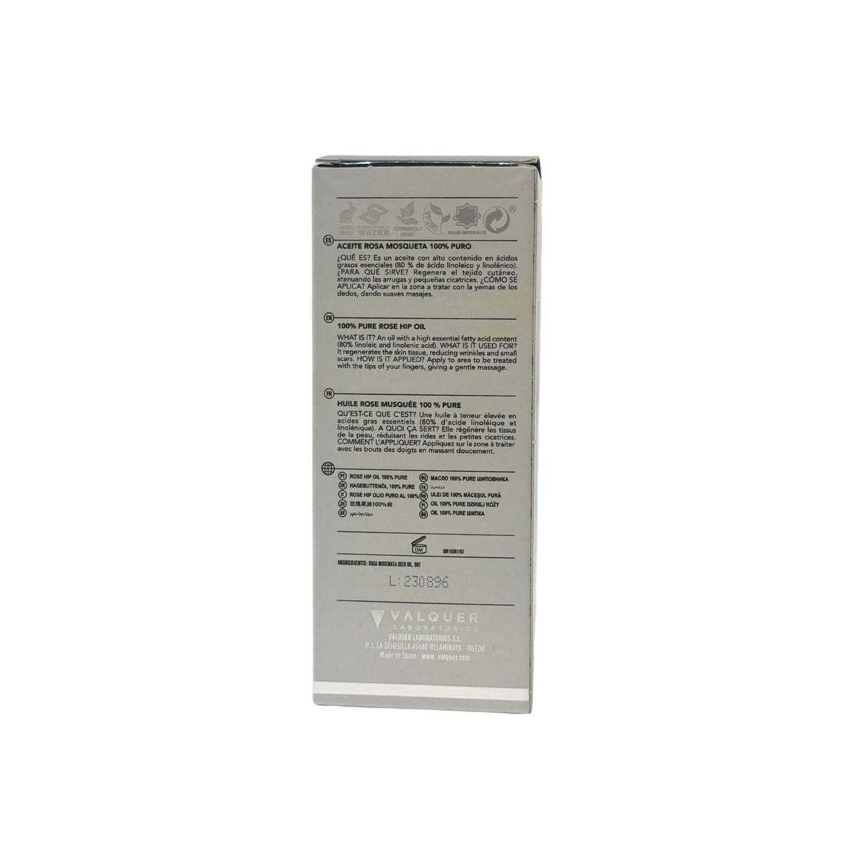 Sérum aceite rosa mosqueta 100% puro - 30 ml Valquer®