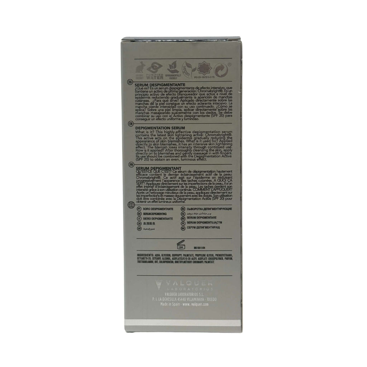 Sérum Despigmentante Facial de Efecto Intensivo - 30 ml Valquer®