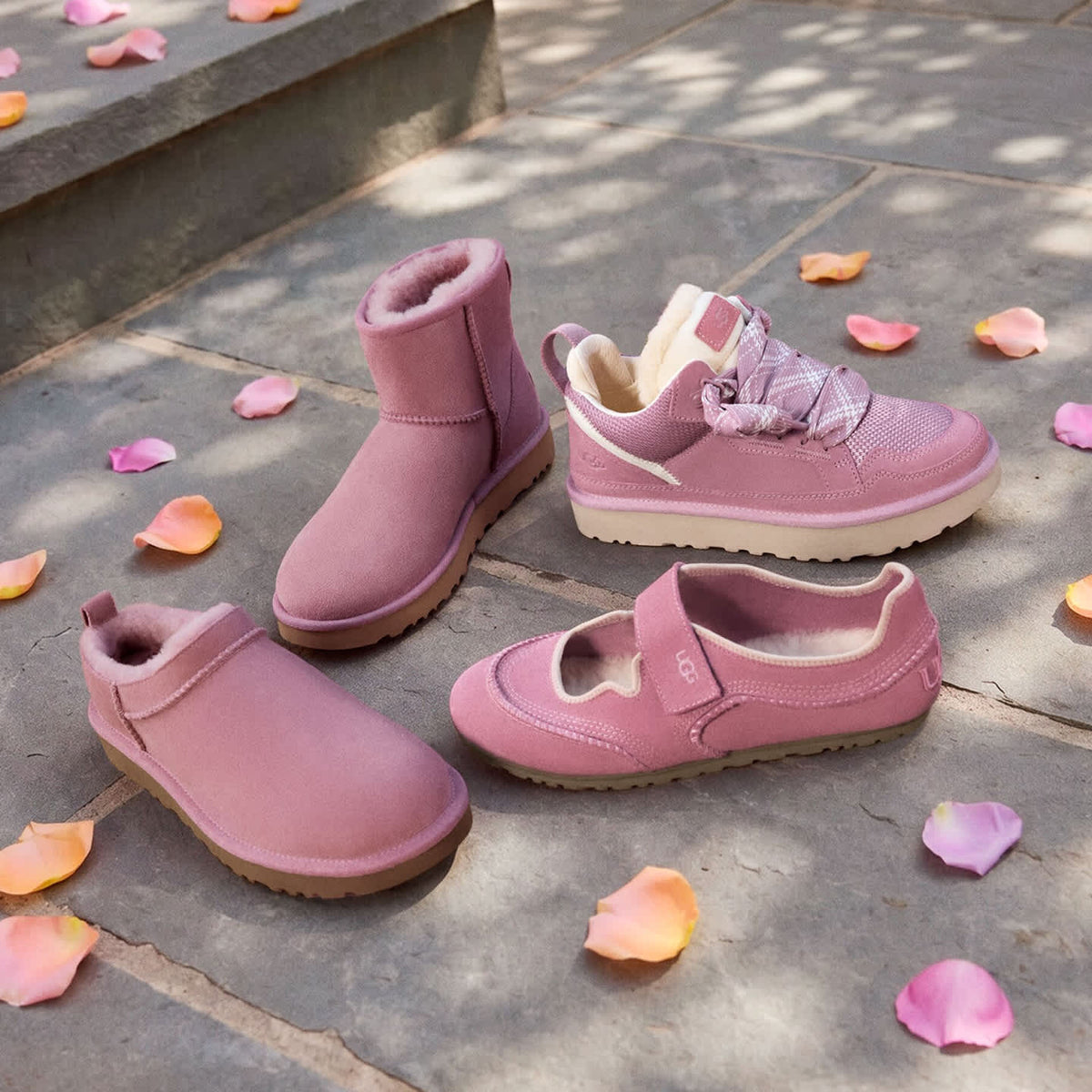 UGG Lowmel Rosa Malva (Mujer) - vista lateral