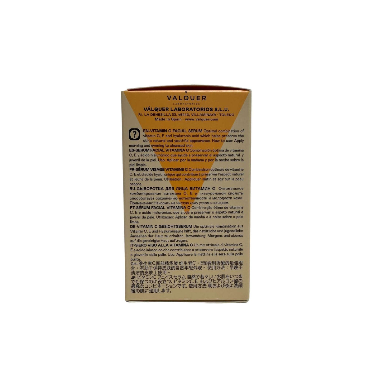 Sérum Facial de Vitamina C & Ácido Hialurónico - 30ml Valquer®
