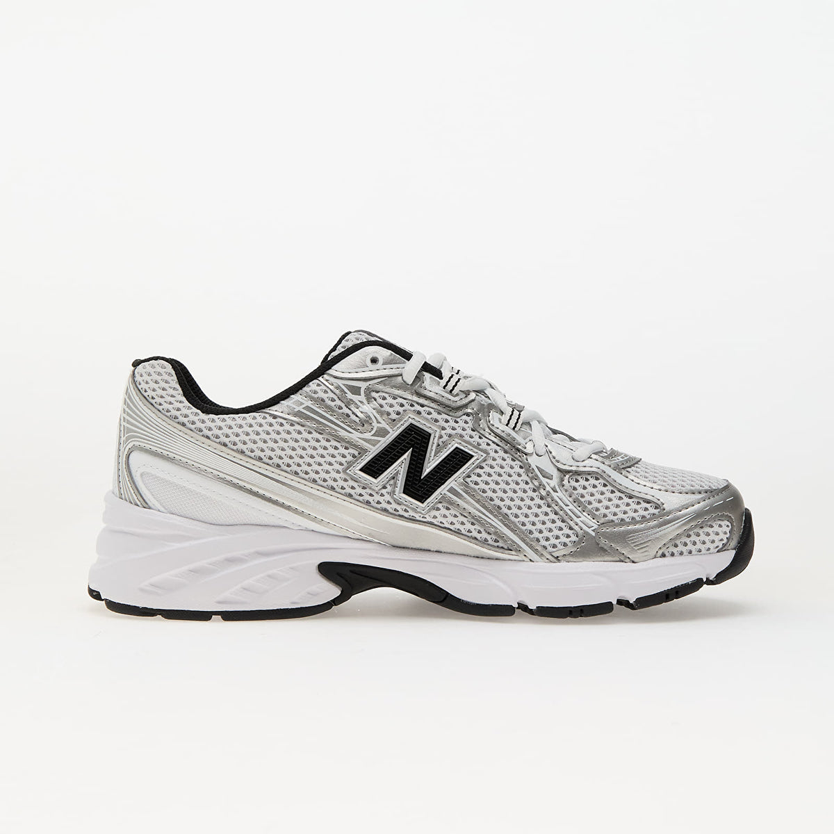 New Balance 740 Blanca y Plata - detalle