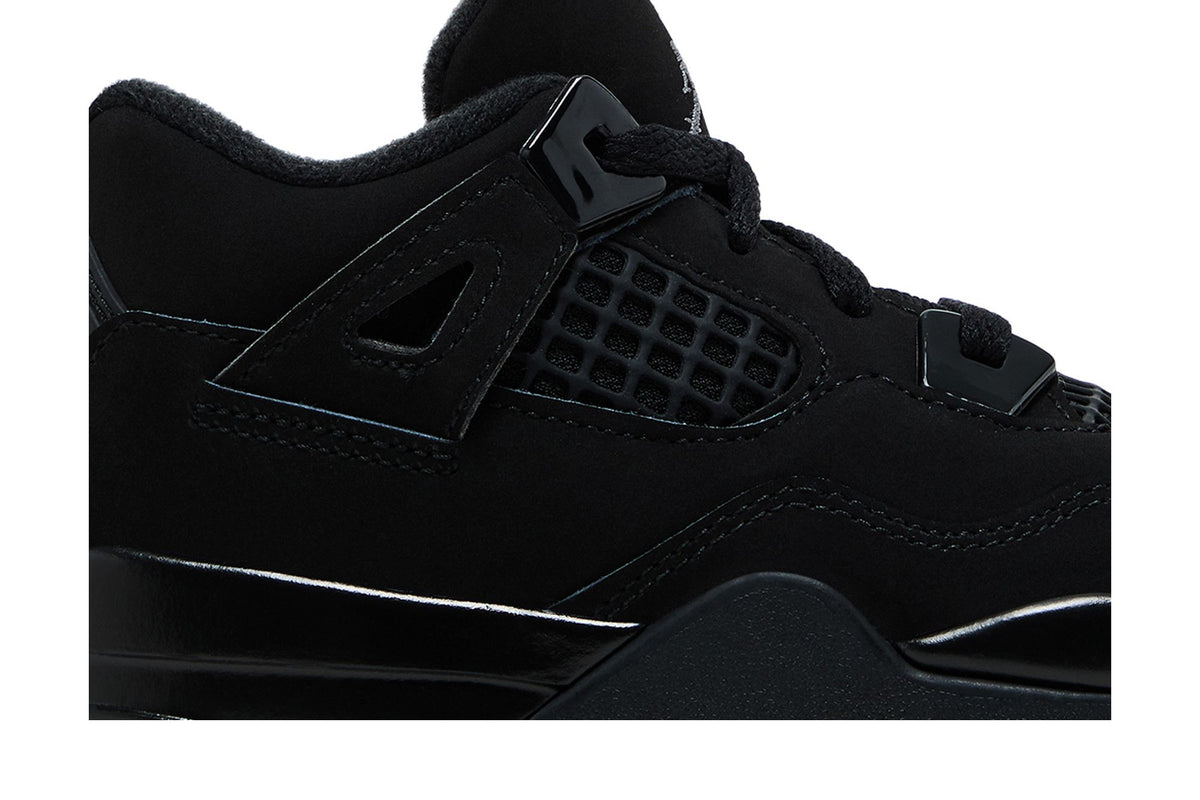 Jordan 4 Retro Black Cat bebé vista frontal