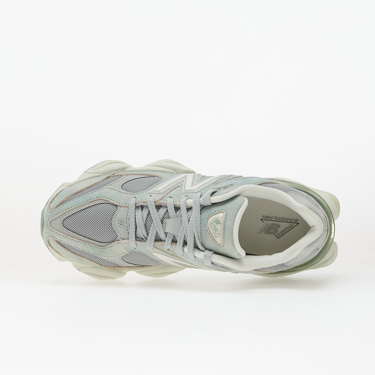 New Balance 9060 Mosaic Green Sea Salt - suela