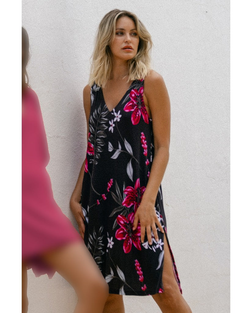 Vestido sin Mangas Mujer Brown Style