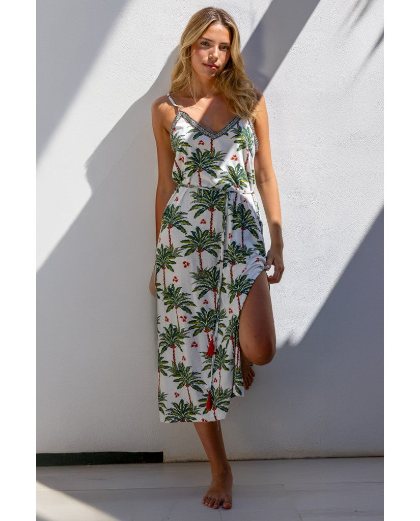 Vestido Tirantes Mujer Palm Mosaic