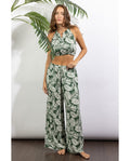 Conjunto Top y Pantalón Mujer Tropical Leaves