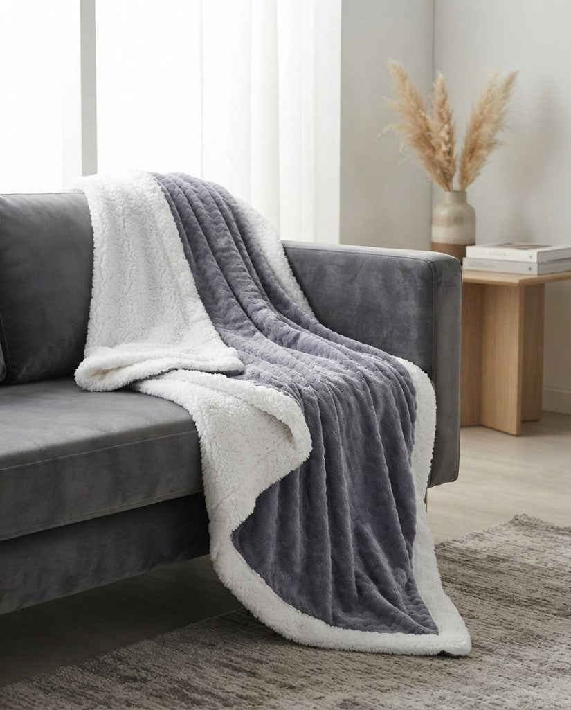 Manta Sherpa Coralina 160x210 Ref. 21ZIGZAG