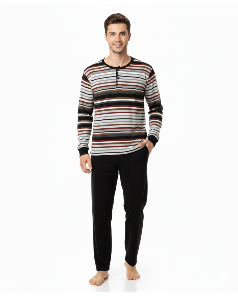 Pijama de Hombre Algodón a Rayas Ref. 23906 (imagen 2)
