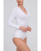 Camiseta de Mujer Manga Larga Termica Cuello Pico con Encaje (imagen 2)