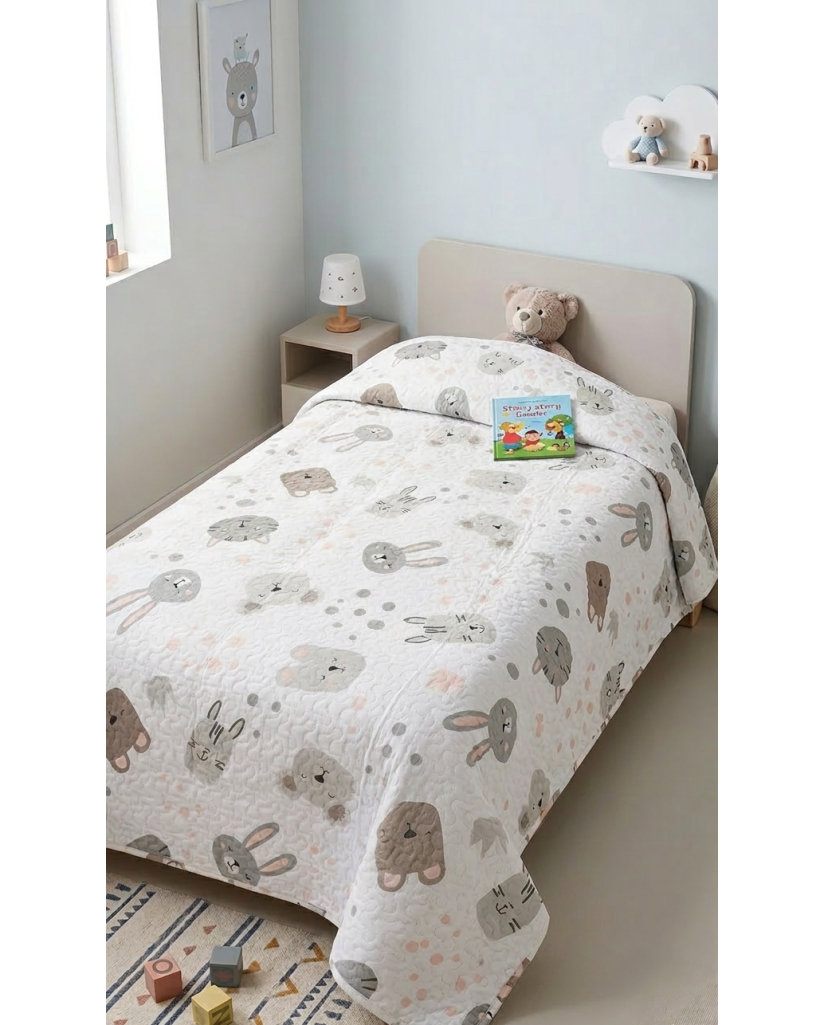 Colcha Estampada Juvenil Olas