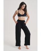 Pantalón Mujer Negro Ancho (imagen 3)