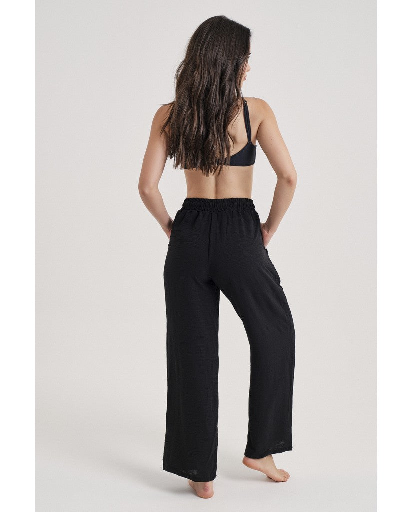 Pantalón Mujer Negro Ancho