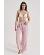 Pantalón Mujer Ancho Largo Rosa