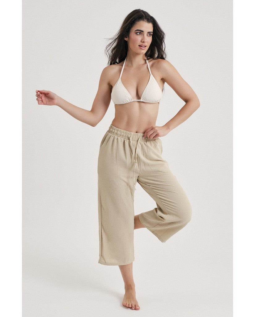 Pantalón Mujer Capri Beige (imagen 3)