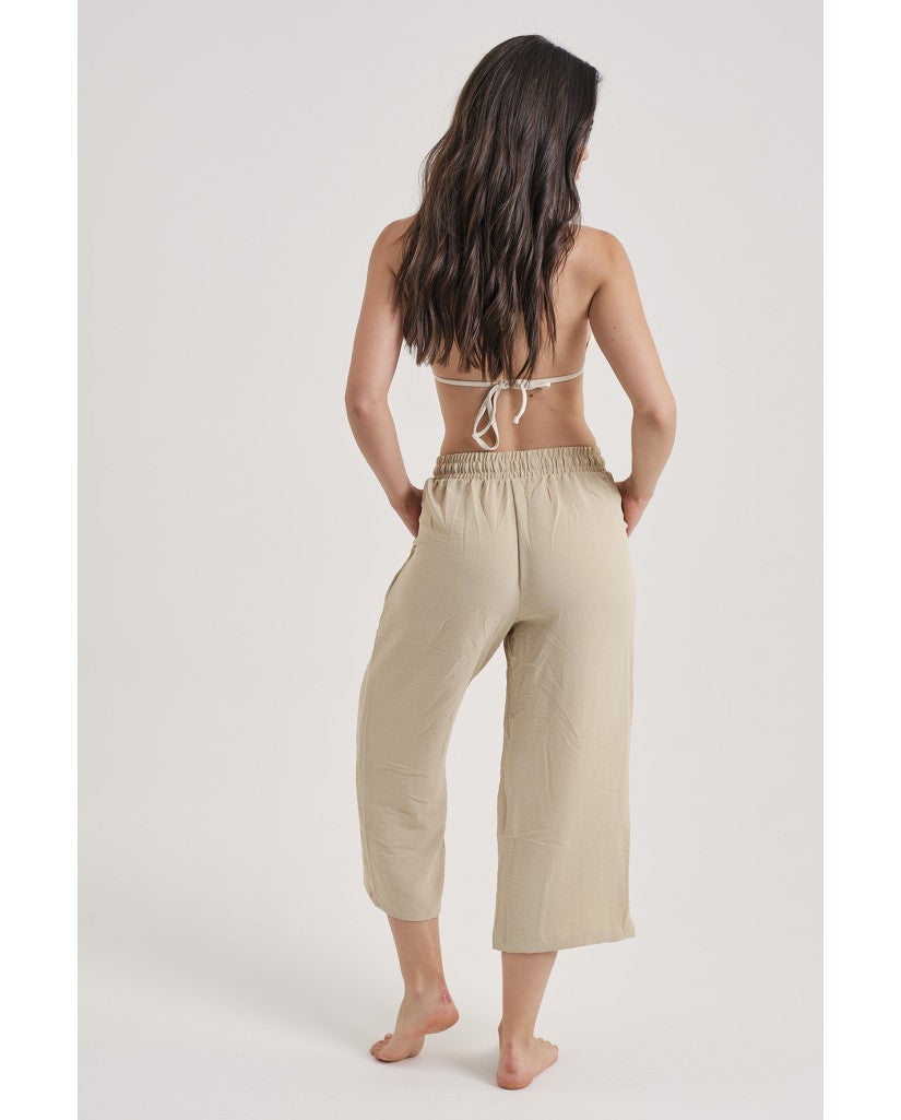 Pantalón Mujer Capri Beige (imagen 2)