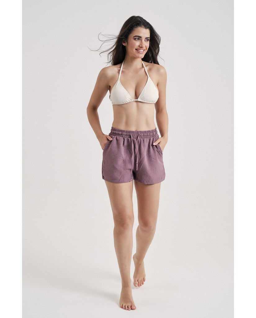 Pantalón Mujer Corto Morado (imagen 3)
