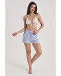 Pantalón Mujer Corto Celeste