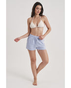 Pantalón Mujer Corto Celeste