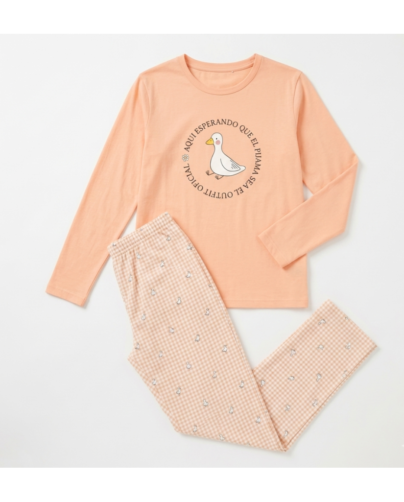 Pijama Algodón Fino Largo Mujer (imagen 2)