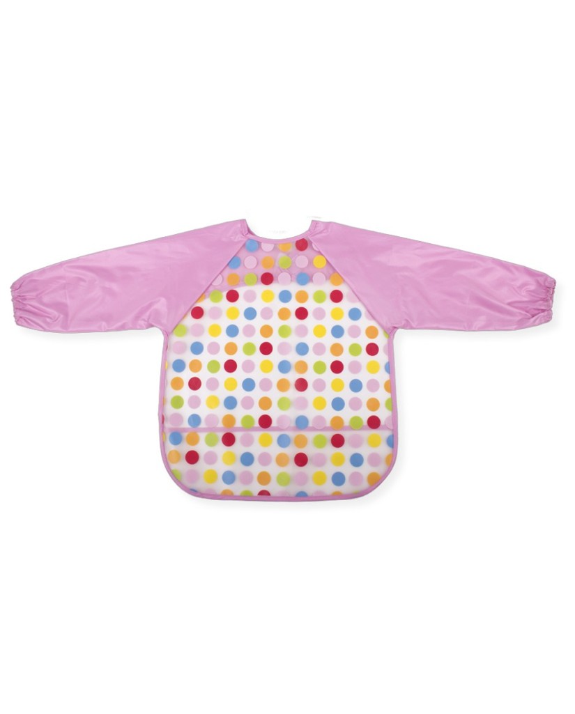 Babero Impermeable con Mangas Rosa