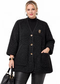 Chaqueta bouclé talla grande 3670 cfashion