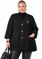 Chaqueta bouclé talla grande 3670 cfashion