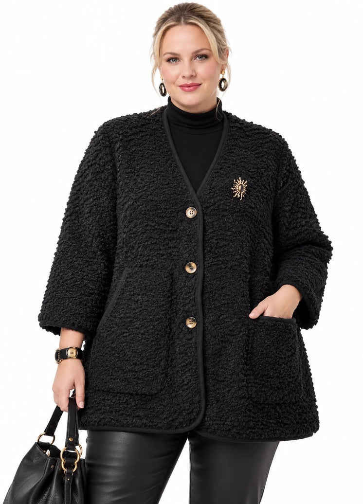 Chaqueta bouclé talla grande 3670 cfashion