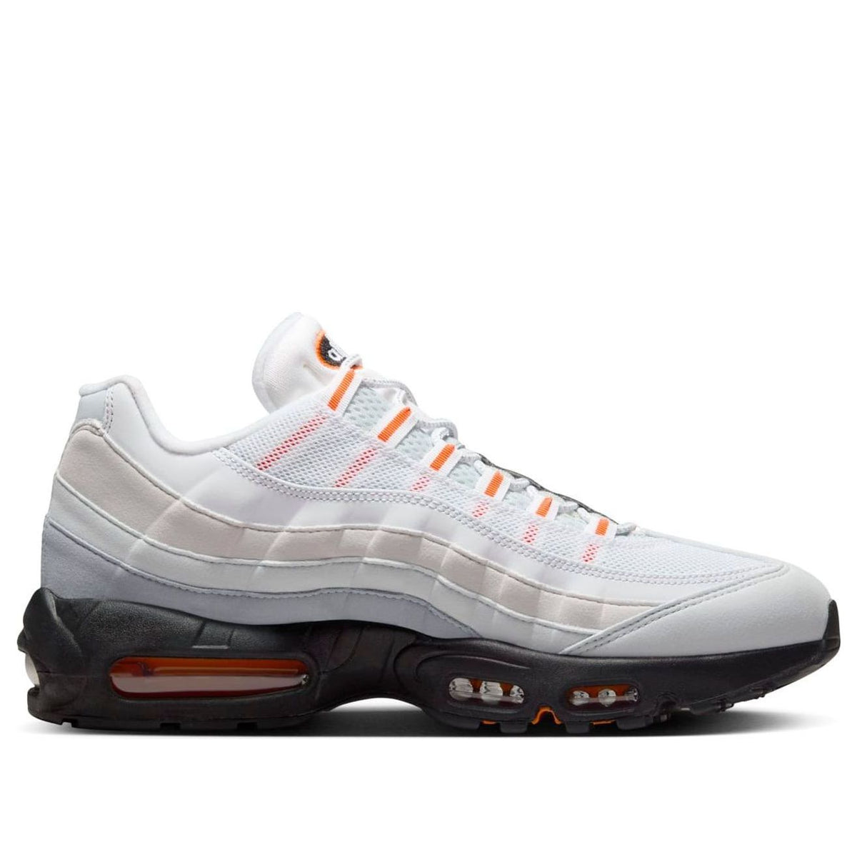 Nike Air Max 95 Gris Lobo Naranja Platino Puro - vista lateral