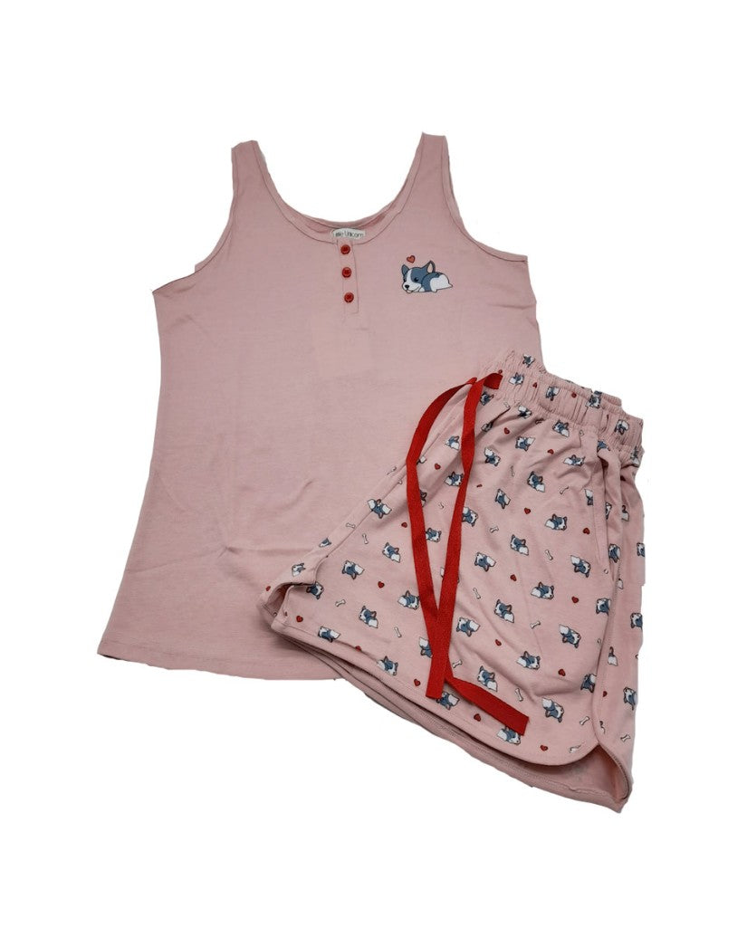 Pijama de Mujer Verano Tirantes Perrito Little Unicorn