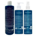 Pack Potenciador color y brillo para Cabellos Teñidos - Champú, Mascarilla y Acondicionador Bifásico - 1000 ml Valquer®