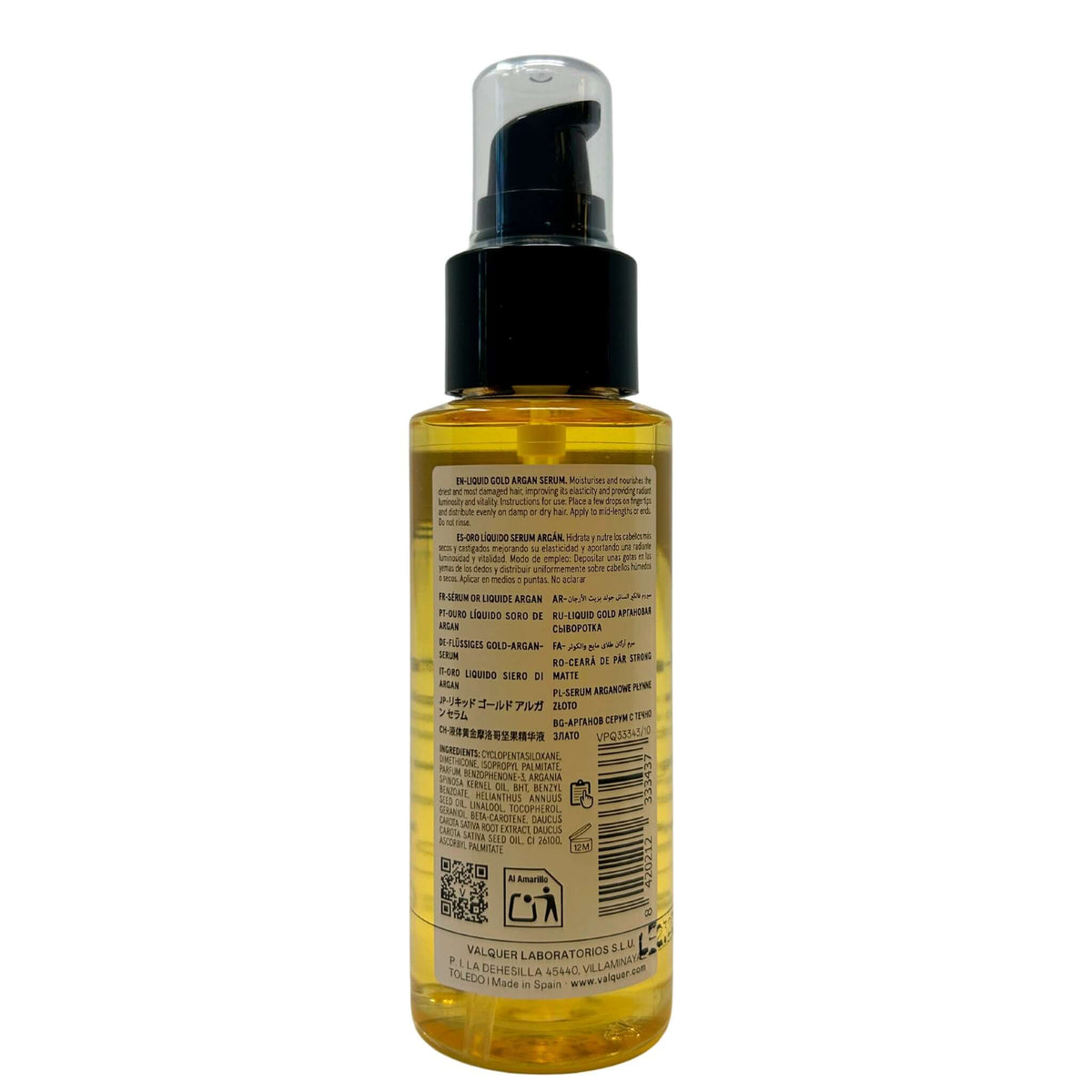 Sérum con Aceite de Argán y Oro Líquido – 100 ml Valquer®