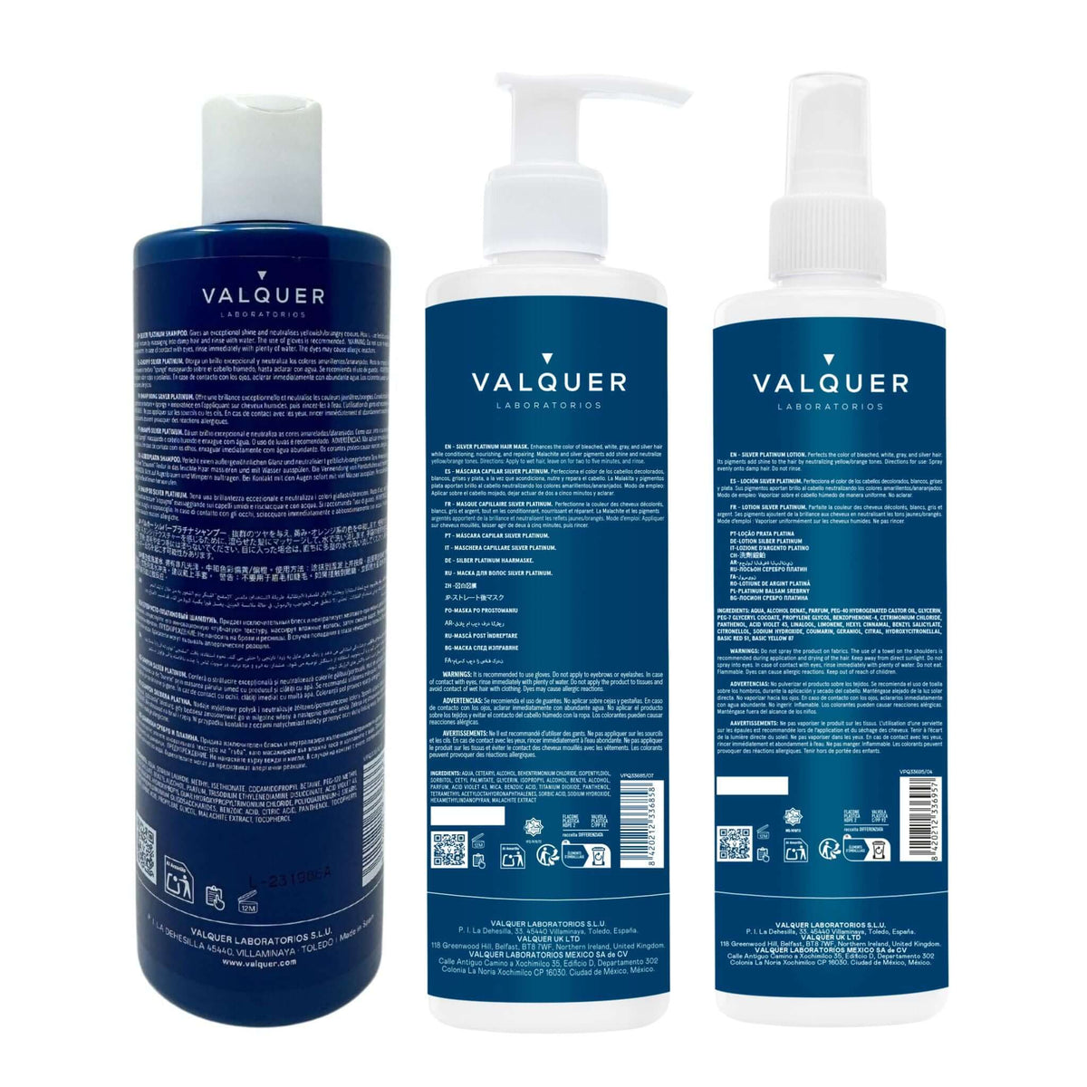Pack Silver - Champú, Mascarilla y Loción - 1000 ml Valquer®