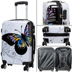 Maletas Rígidas Mariposa Tribal 3 Piezas 360° LOOFTYS