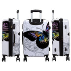 Maletas Rígidas Mariposa Tribal 3 Piezas 360° LOOFTYS