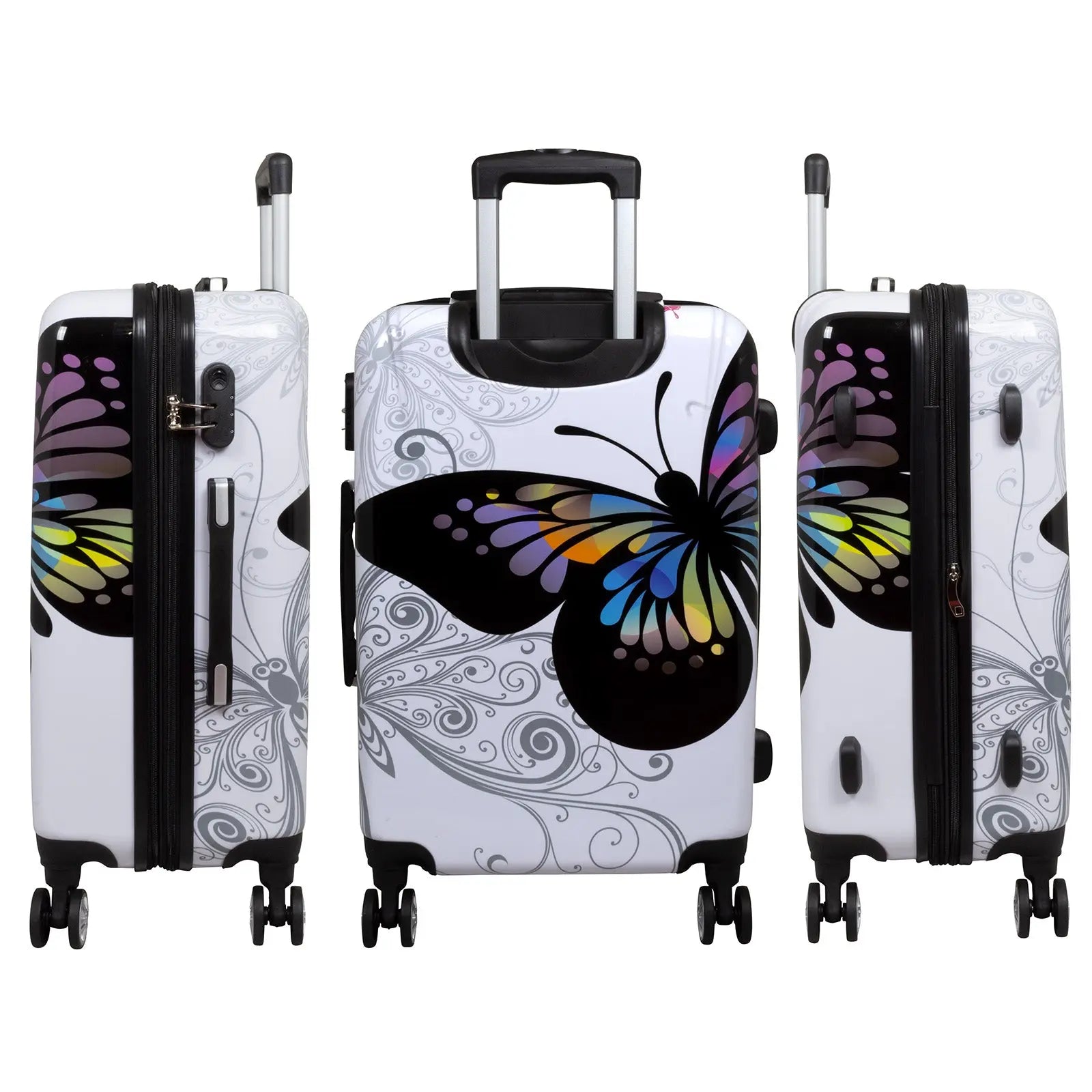 Maletas Rígidas Mariposa Tribal 3 Piezas 360° LOOFTYS