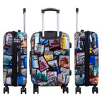 Juego de 3 Maletas Rígidas Vintage Postales 360° ABS & Policarbonato LOOFTYS