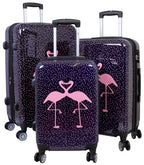 Juego de 3 Maletas Rígidas Flamingo Pink 360° ABS & Policarbonato LOOFTYS