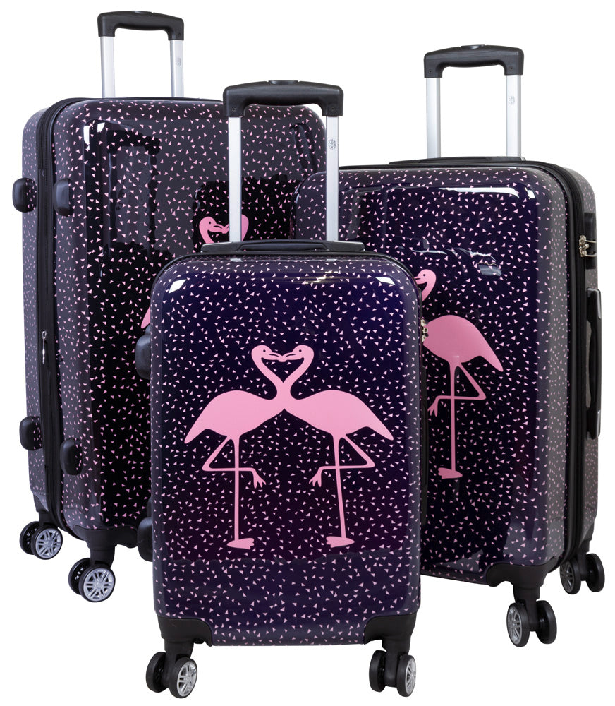 Juego de 3 Maletas Rígidas Flamingo Pink 360° ABS & Policarbonato LOOFTYS