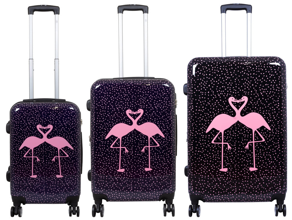 Juego de 3 Maletas Rígidas Flamingo Pink 360° ABS & Policarbonato LOOFTYS