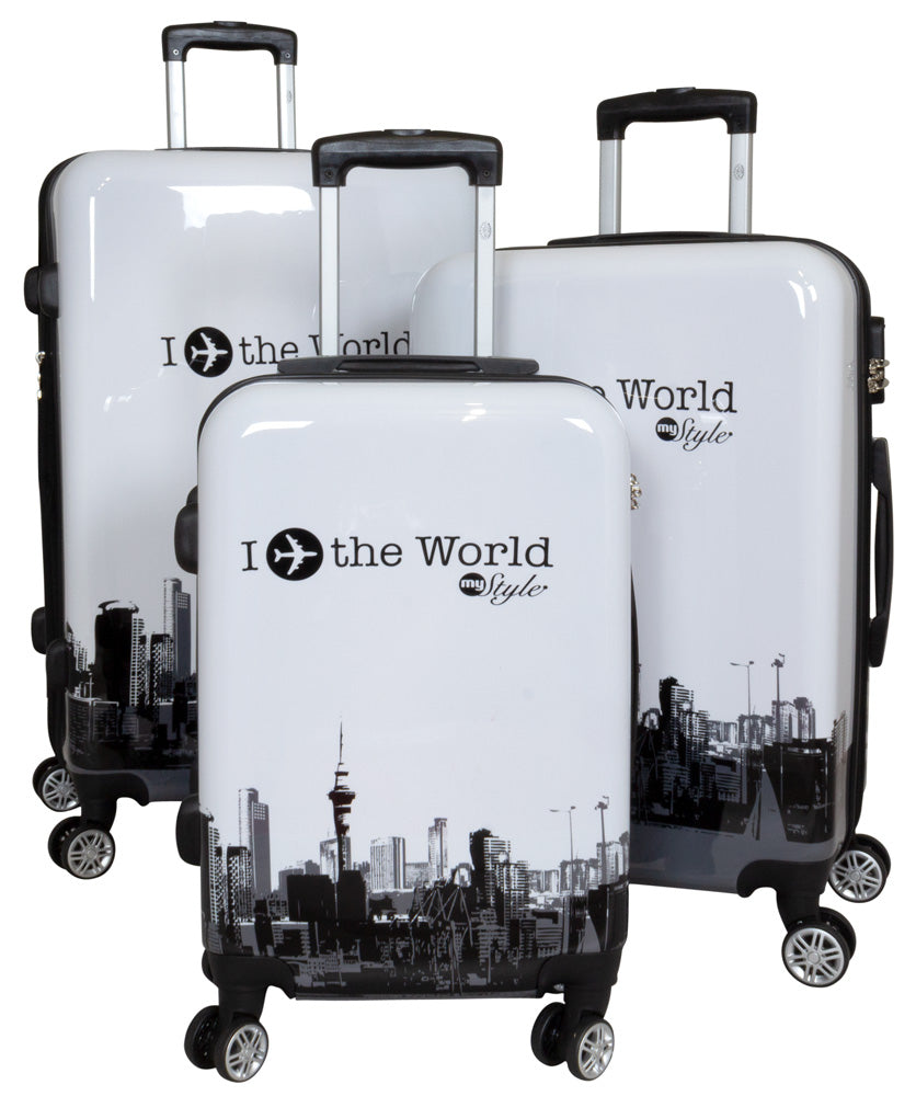 Juego de 3 Maletas Rígidas Travel World Skyline 360° ABS & Policarbonato