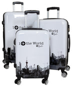 Juego de 3 Maletas Rígidas Travel World Skyline 360° ABS & Policarbonato LOOFTYS