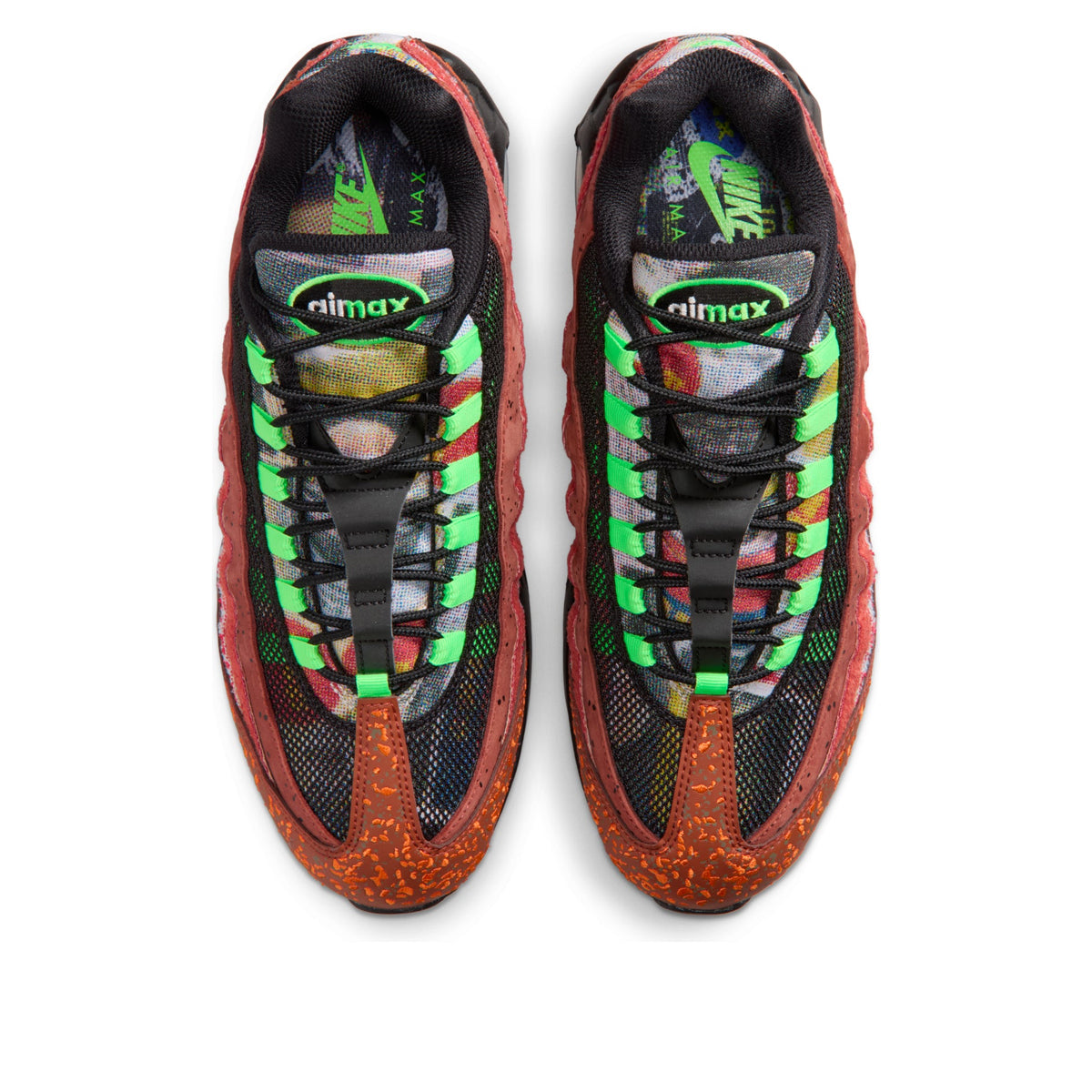 Nike Air Max 95 Big Bubble Canela Plata Metálica Negro vista superior