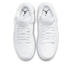 Jordan 1 Low Triple Blanco Mujer vista superior